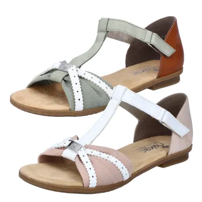 Produktbild von Rieker Damen Sandalen geschlossene Ferse Sandaletten 64250, Größe:39 EU, Farbe:Grün