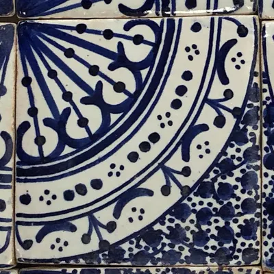 Produktbild von Handbemalte Fliesen 4er-Set – Andalusischer Stil