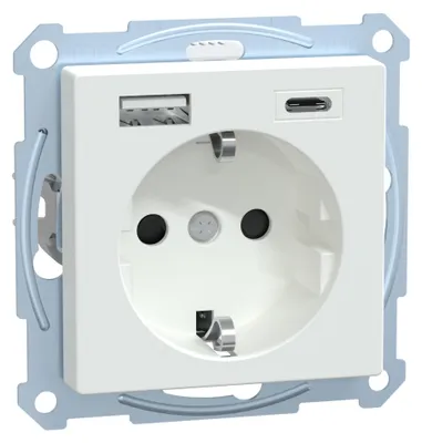 Produktbild von MERTEN Steckdose mit USB MEG2367-0325