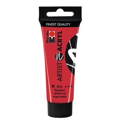 Produktbild von Marabu Acrylfarbe Artist Acryl karminrot 911 22 ml