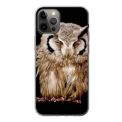 Produktbild von MuchoWow® Handyhülle Schutzhülle Hülle für iPhone 12 Pro Eule - Vogel - Schwarz Silikon Softcase Handy Hülle - Abdeckung