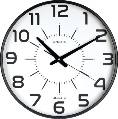 Image de UNiLUX Horloge murale/à quartz "MAXI POP" Diamètre : 400 mm noir