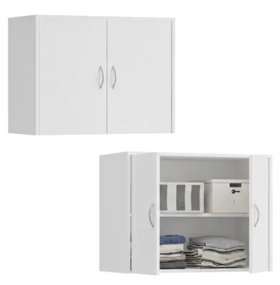 Produktbild von Home Collective Kleiderschrank Schrank Aufsatz Schrankaufsatz Aufsatzschrank Erweiterung für Kleiderschrank 74x55x35 cm | 2-türig | Schlafzimmer Wohnzimmer Jugendzimmer Möbel | Weiß