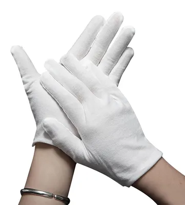 Produktbild von Weiße Baumwollhandschuhe, Etikette-Arbeitshandschuhe, Münzarchivierungs-Reinigungs- und Inspektionshandschuhe