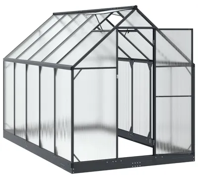 Produktbild von vidaXL Garten Gewächshaus mit Tür Anthrazit 183,5 x 303,5 x 207 cm