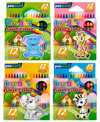 Obrázok produktu pre Penword voskové pastelky 12 farieb