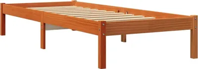 Produktbild von Massivholzbett ohne Matratze Wachsbraun 90x200 Kiefernholz