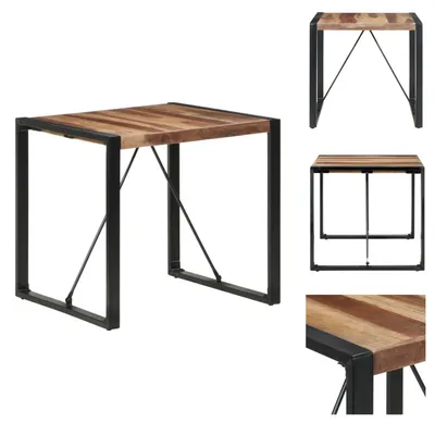 Immagine prodotto di vidaXL Tavolo da pranzo 80x80x75 cm in legno massiccio con finitura in palissandro - Tavoli da pranzo