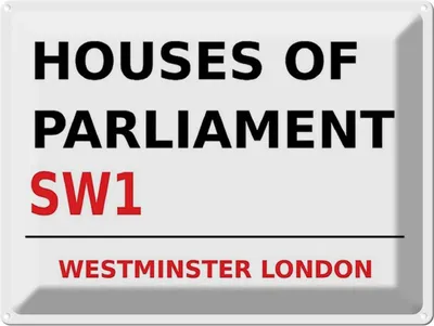 Produktbild von vianmo Blechschild 30x40 cm London Houses of Parliament SW1