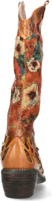 Produktbild von Laura Vita Damen Stiefel Western Cowboy Boot Blumenmuster floral Ercwinao 19, Größe:38 EU, Farbe:Braun