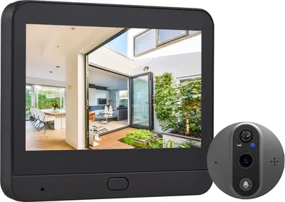 Obrázek produktu pro 3MP WiFi video zvonek pro domácí kukátkovou kameru 4,3palcový displej Smart Life/Tuya APP 1080P PIR alarm s detekcí pohybu kukátková kamera obousměrný audio zvonek