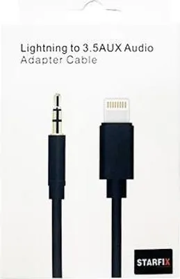 Produktbild von starfix Lightning zu 3.5mm Klinke Aux Audio Adapter Jack, schwarz