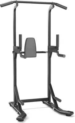 Imagen del producto de Torre de dominadas independiente – Barra de dominadas y soporte para fondos, con capacidad de carga de hasta 450 lb, acero al carbono para entrenamiento de peso corporal en casa, ideal para dominadas, fondos y elevaciones de piernas – Color: