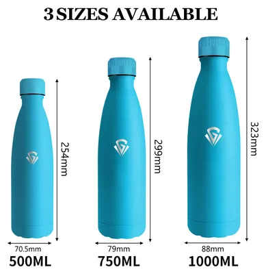 Produktbild von Edelstahl Trinkflasche 0,75L doppelwandig, Isolierflasche BPA-frei,