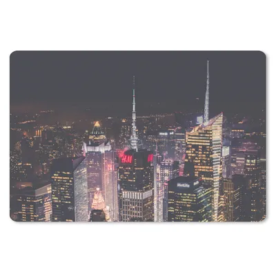 Produktbild von MuchoWow® Mauspad Mousepad New York - Beleuchtung - Logo 27x18 cm - Mousepads - Maus Mat - Pad - Mausunterlage - Büroartikel - Desk Matten