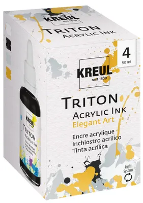 Produktbild von KREUL 17501, 50 ml, Schwarz, Gold, Silber, Weiß, Seide, Flasche