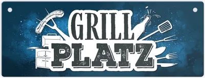 Produktbild von Grillplatz Metallschild XL