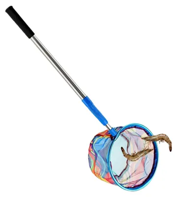 Produktbild von Angelnetze für Kinder, ausziehbarer Krabbenfänger, Poolskimmer-Spielzeug, Schmetterlingsnetz, Outdoor-Sommerausrüstung für Kleinkinder bei Camping- und Krabbenaktivitäten sowie Erkundungen, 25x30 cm