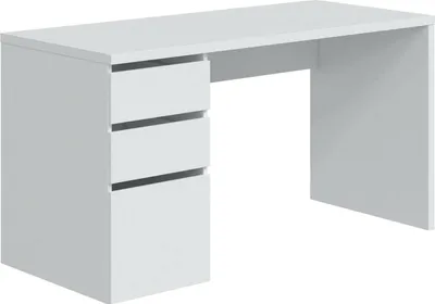 Produktbild von Dmora Schreibtisch Reedsport 138x60x74h cm Weiß 3 Schubladen