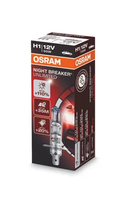 Immagine prodotto di OSRAM NIGHT BREAKER UNLIMITED H1 P14.5s 12 V 55 W (confezione da 1)