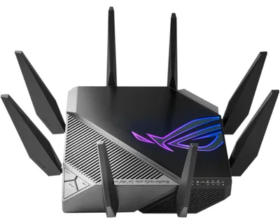 Zdjęcie produktu dla ASUS GT-AXE11000, Wi-Fi 6 (802.11ax), Trójpasmowy (2,4 GHz / 5 GHz / 6 GHz), Przewodowa sieć LAN, Czarny, Router biurkowy