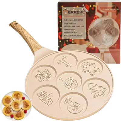 Imagen del producto de Sartén para crepes con revestimiento antiadherente, de 28 cm, apta para inducción, para la cocina