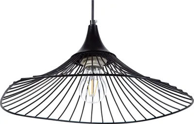 Zdjęcie produktu dla BELIANI Lampa sufitowa wisząca czarna metalowy klosz industrialny design sypialnia kuchnia