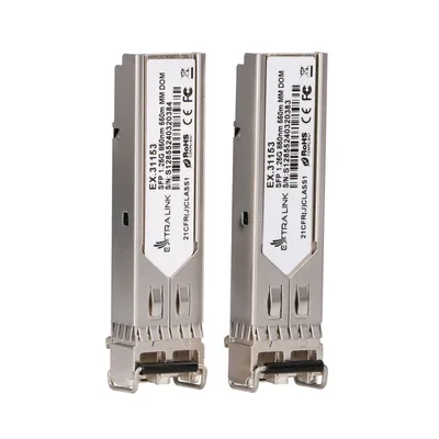 Obrázek produktu pro Extralink SFP 1,25G 2er-Pack Moduł SFP, 1,25Gbps, LC/UPC, 850nm, 550m, multi mode, DOM
