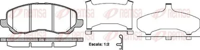Produktbild von REMSA Bremsbeläge Satz Vorne Bremsklötze für MITSUBISHI ASX (GAW) 0804.31