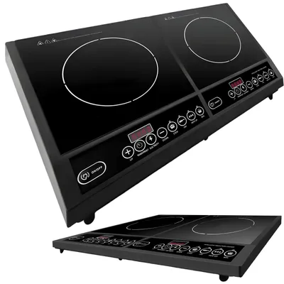 Immagine prodotto di Piano cottura a induzione 4000W 2 piastre Piano cottura a induzione con touch control Piastra a induzione a 2 fuochi Timer 10 impostazioni di temperatura 2x2000W Nero Retoo