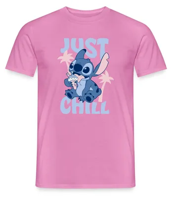 Produktbild von Lilo & Stitch Just Chill Männer T-Shirt, XXL, Pink