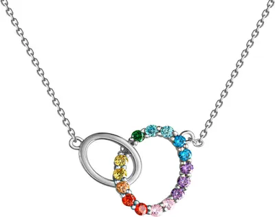 Produktbild von Collier Damen 925-Sterling Silber rhodiniert Zirkonia 45+5cm