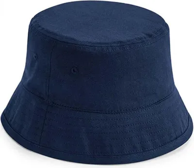 Image de Beechfield B90N | Organic Coton Bucket Hat Coton bio - Couleur : Navy - Taille : L/XL