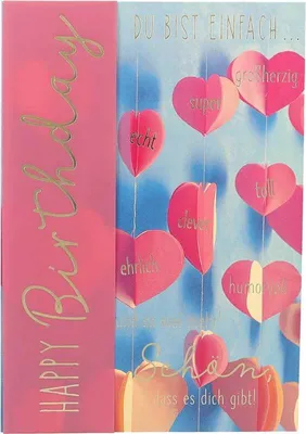Produktbild von 1 xGeburtstagskarte1x8/Happy Birthday Du bist einfach echt