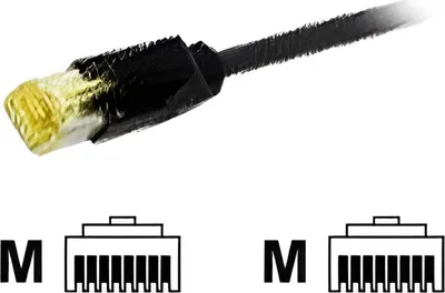Productafbeelding van EFB Elektronik, netwerk kabel, 1 meter, Cat6a, RJ45 connector, zwart