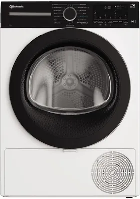 Produktbild von Bauknecht BD 8C WBS, Freistehend, Frontlader, Wärmepumpe, Schwarz, Weiß, Tasten, Rechts