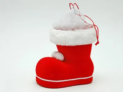 Produktbild von Nikolausstiefel mit Netz, velours, 13 cm hoch