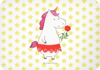 Produktbild von Mr. & Mrs. Panda magnet Einhorn Dame - Weiß - Geschenk, Unicorn, Freundin, Frau, Trennung, haftmagnet, Einhörner, holzmagnet, whiteboardmagnet, küchenmagnet, Bachelorette