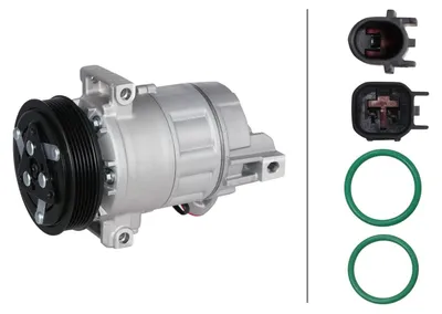 Image de Compresseur de climatisation 12 V, Ø 120 mm, HELLA Thermo-Expertise, compatible notamment avec la VOLVO V90