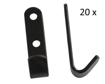 Produktbild von 20 Stück - Schleuderhaken Planenhaken Haken Stahl schwarz