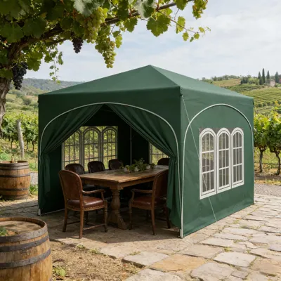 Image de Tente de réception avec sac de transport – Tente d'extérieur et tente de toit, protection immédiate contre le soleil, idéale pour les fêtes et les événements (tente seule)