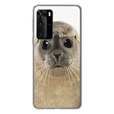 Produktbild von MuchoWow® Handyhülle Schutzhülle Hülle für Huawei P40 Pro Jungen - Robbe - Kinder - Mädchen - Tiere Silikon Softcase Handy Hülle - Schutz