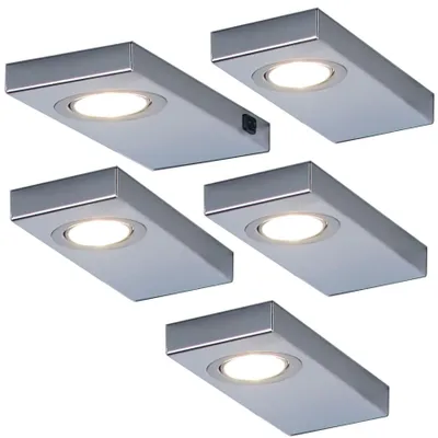 Obrázok produktu pre LED osvetlenie do kuchyne 5x3W, nerezový set svietidiel Leon 2.0