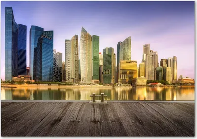 Produktbild von Tulup® Leinwandbild - 100x70 cm - Wandkunst - Drucke auf Leinwand - Leinwanddruck  - Sehenswürdigkeiten & Architektur - Mehrfarbig - Singapur