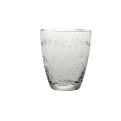 Produktbild von Greengate Glas mit Muster geschliffen Wasserglas 300 ml Trinkglas Saftglas