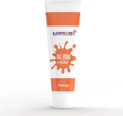 Produktbild von Gel-Lebensmittelfarbe Orange, 30g – Intensiv & mischbar für Fondant, Marzipan, Cremes & mehr
