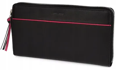 Produktbild von Bellugio Großer Damen Leder Portemonnaie Schwarz RFID