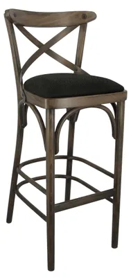 Image de Tabouret de restaurant en Bois,Simili cuir Bois pour Interieur