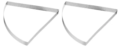 2 perforierte Tarteformen 20 cm, Edelstahl, fächerförmig, antihaft