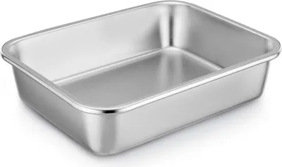 Zdjęcie produktu dla Prostokątne naczynie żaroodporne ze stali nierdzewnej Homikit 32,5 x 25,5 x 8 cm